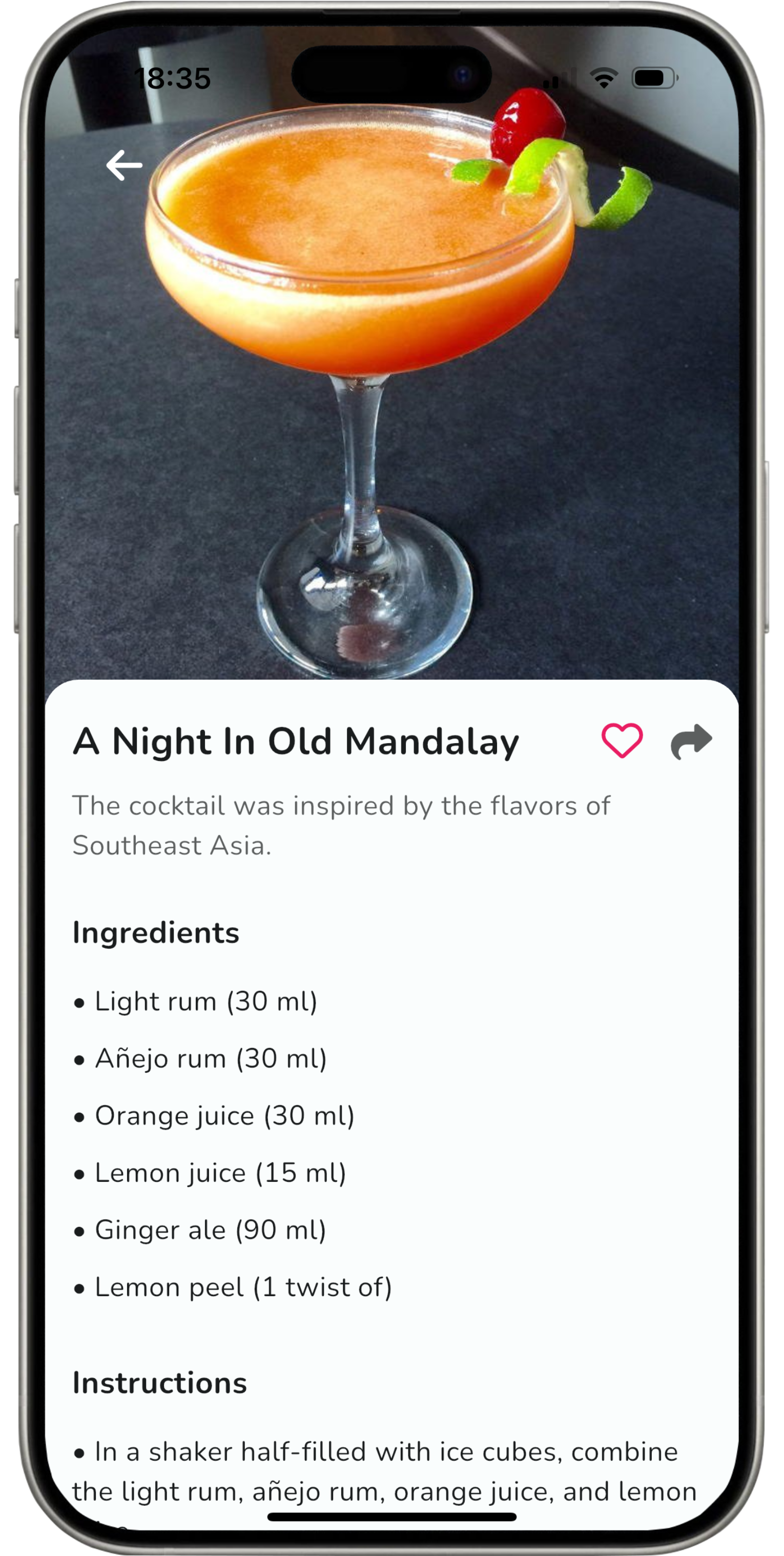 Personalized Experience - Pocket Bartender cocktail feature
